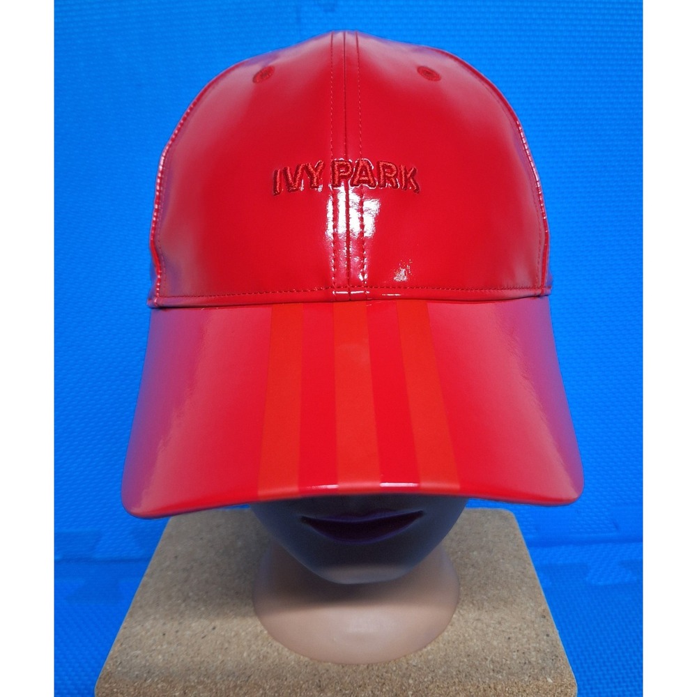 Ivy Park X Adidas Originals Baseball Cap Red Latex Beyoncé One Size Fits Most - Picture 2 of 12